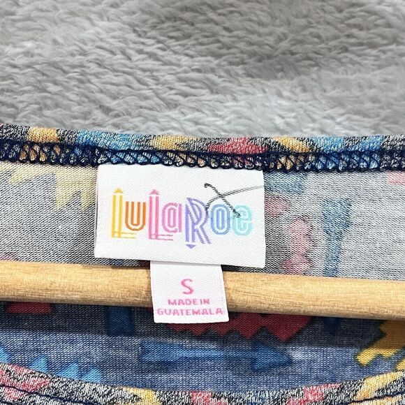 LULAROE T Shirt Sz S Perfect Tee Geometric‎ Short Sleeve NWT Top - Picture 5 of 8